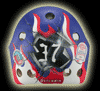 Custom Airbrush Painted EYECANDYAIR Eddymasks Goalie Mask Backplate