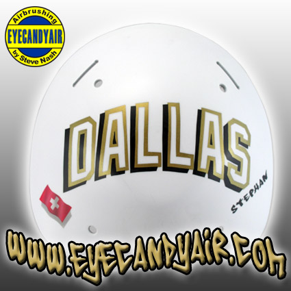 Tobias Stephan 2008 Dallas stars airbushed mage goalie mask designed by EYECANDYAIR