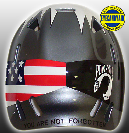 Custom Painted ITECH Goalie Mask Backplate Skullcap by EYECANDYAIR