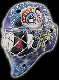 EYECANDYAIR airbrushed painted goalie mask