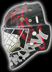 EYECANDYAIR Goalie Mask Airbrush Painting