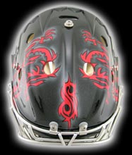 EYECANDYAIR Goalie Mask Airbrush Painting