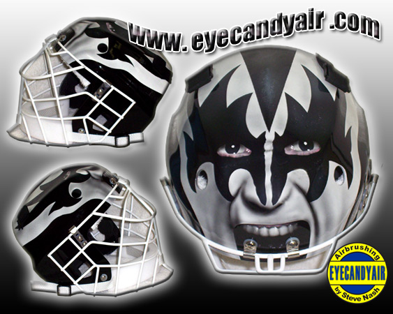 Airbrushed Tribute Goalie Mask Custom Painted by Steve Nash