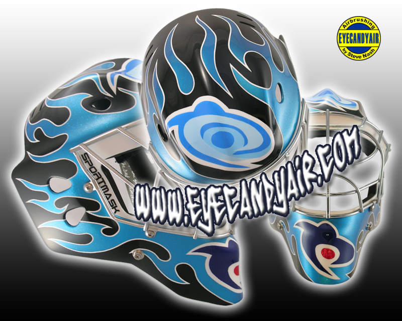 Custom Painted SPORTMASK T3 Sportsnet Goalie Mask by EYECANDYAIR