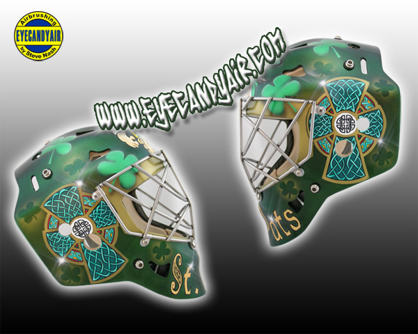 Custom Airbrush Painted Eddymasks Goalie Mask by EYECANDYAIR