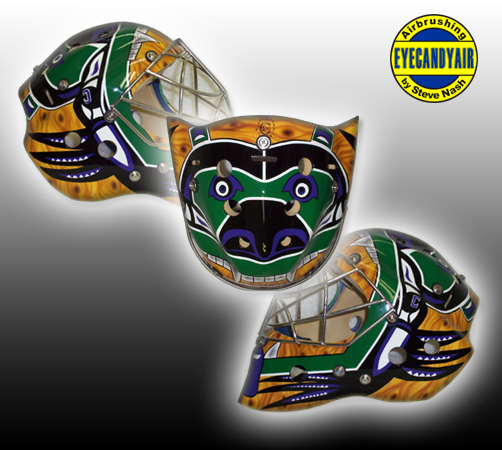 Custom Painted Goalie Mask by EYECANDYAIR