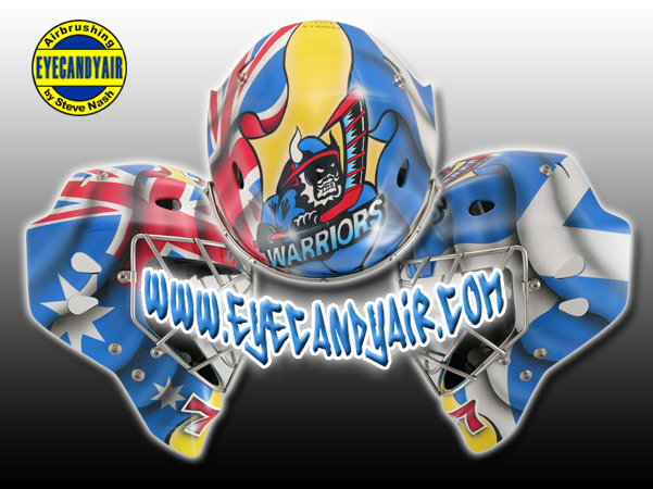 Custom Painted Sportmask Goalie Mask by EYECANDYAIR