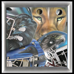 EYECANDYAIR Goalie Mask Archive Airbrushed Animal Designs Entrance